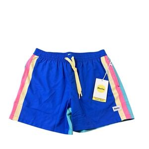 Duvin Blue Disco Lined Men's Swimshort Size Medium NWT